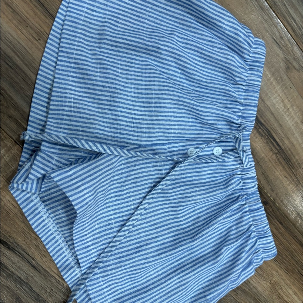 Blue Striped Shorts